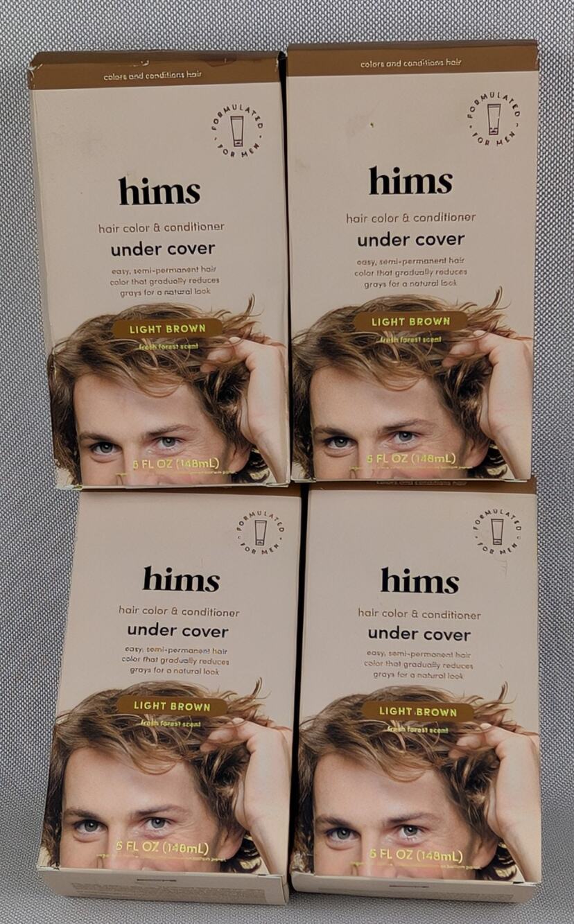 Hims Hair Color & Conditioner Under Cover Light Brown 5oz Lot of 4